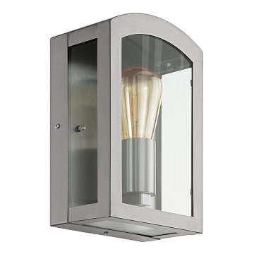 Eglo 97477 - Екстериорна Стенна лампа PARETTA 1xE27/60W/230V матов хром IP44
