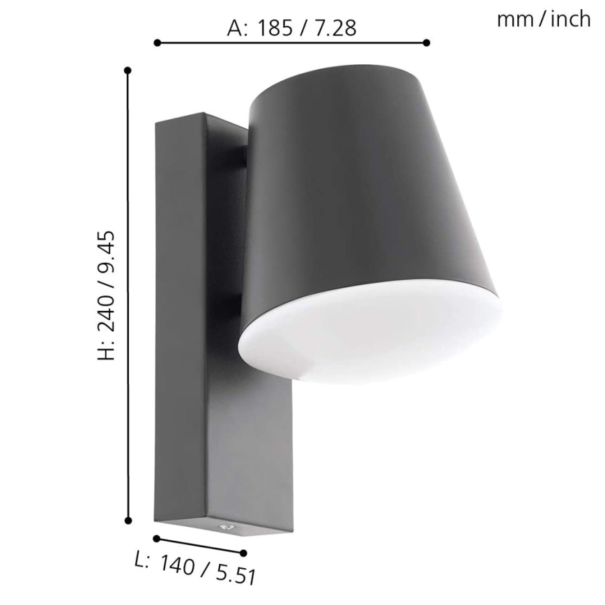Eglo - LED Димируем екстериорн аплик CALDIERO-C 1xE27/9W/230V IP44