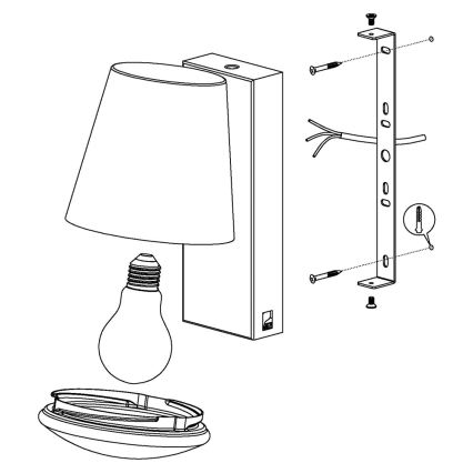 Eglo - LED Димируем екстериорн аплик CALDIERO-C 1xE27/9W/230V IP44
