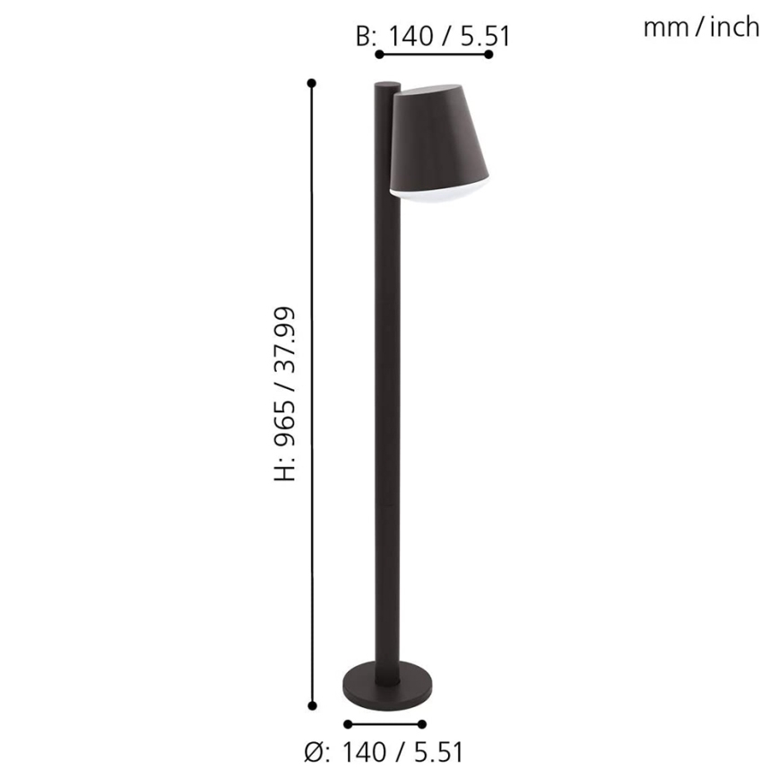 Eglo - LED RGB Димируем екстериорен лампа CALDIERO-C 1xE27/9W/230V антрацит IP44