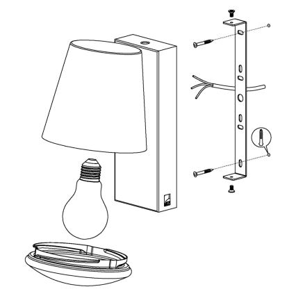 Eglo - LED Димируем екстериорен аплик CALDIERO-C 1xE27/9W/230V IP44