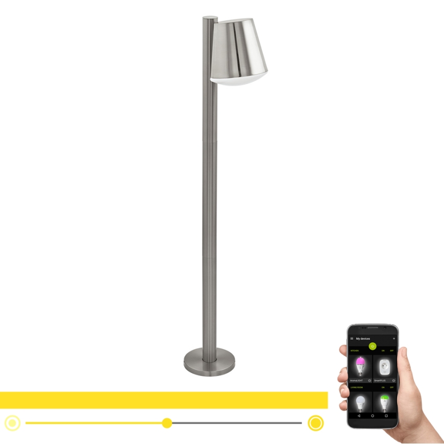 Eglo - LED Димируема екстериорна лампа CALDIERO-C 1xE27/9W/230V матов хром IP44