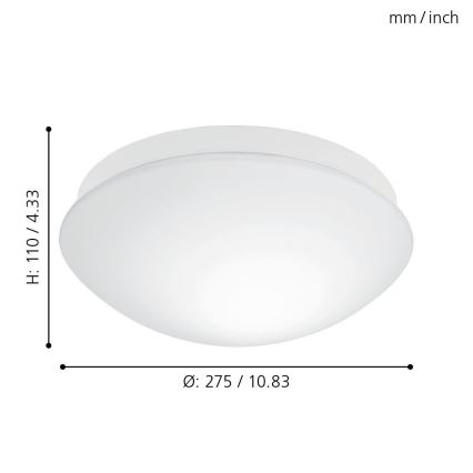 Eglo - За баня лампа със сензор 1xE27/20W/230V IP44