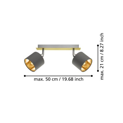Eglo - Точково осветително тяло 2xE14/10W/230V