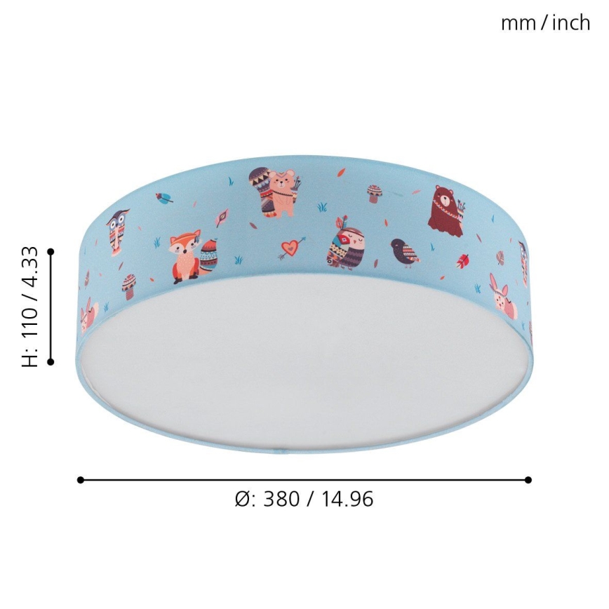 Eglo - Детскo Лампа за таван 2xE27/40W/230V