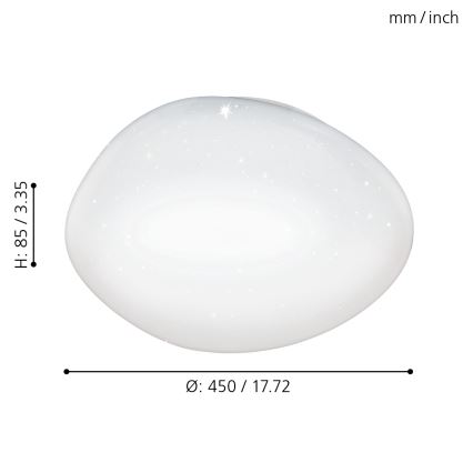 Eglo - LED Димируема лампа за таван LED/21W/230V + дистанционно управление