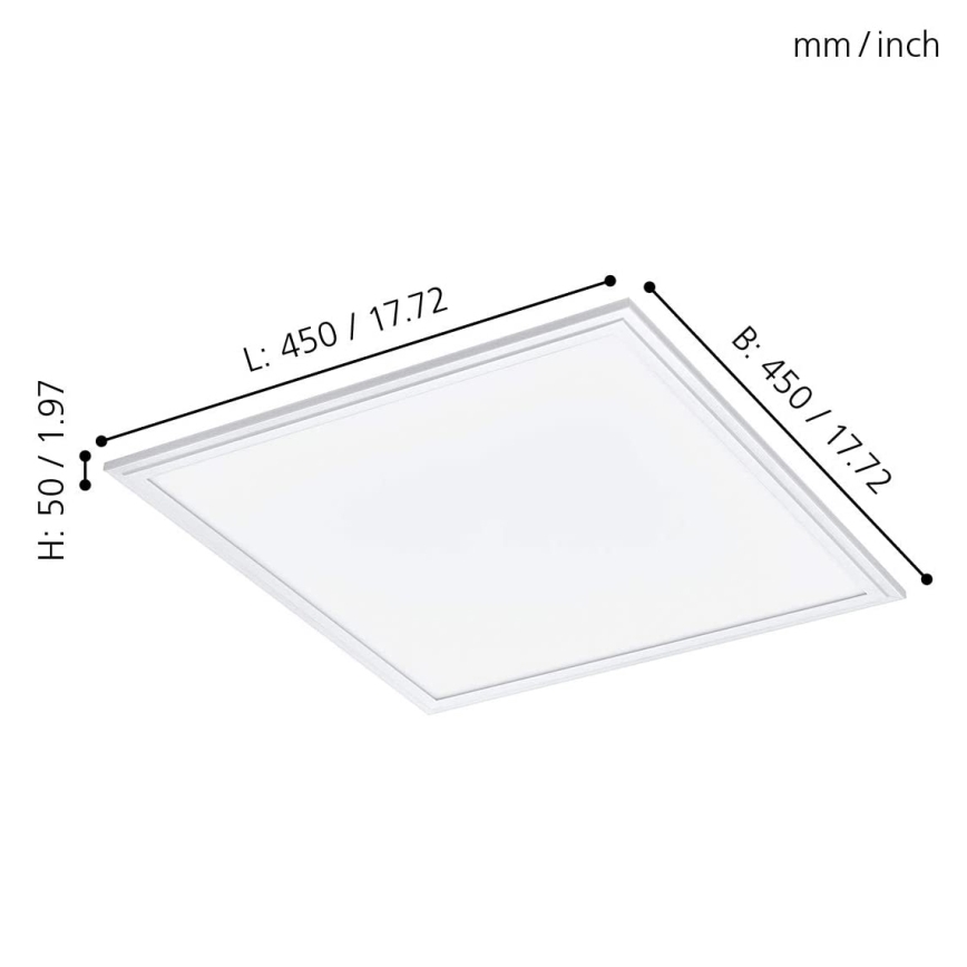 Eglo - LED RGB димируемо осветително тяло SALOBRENA-C LED/24W/230V + дистанционно управление