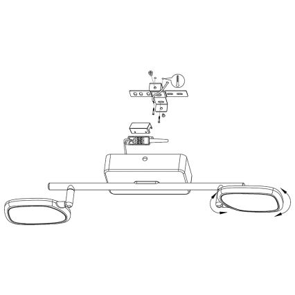 Eglo 97692 - LED Спот PALOMBARE-C 2xLED/5W/230V