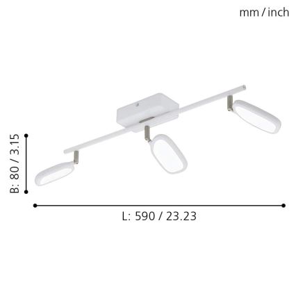Eglo - LED RGB Спот PALOMBARE-C 3xLED/5W/230V