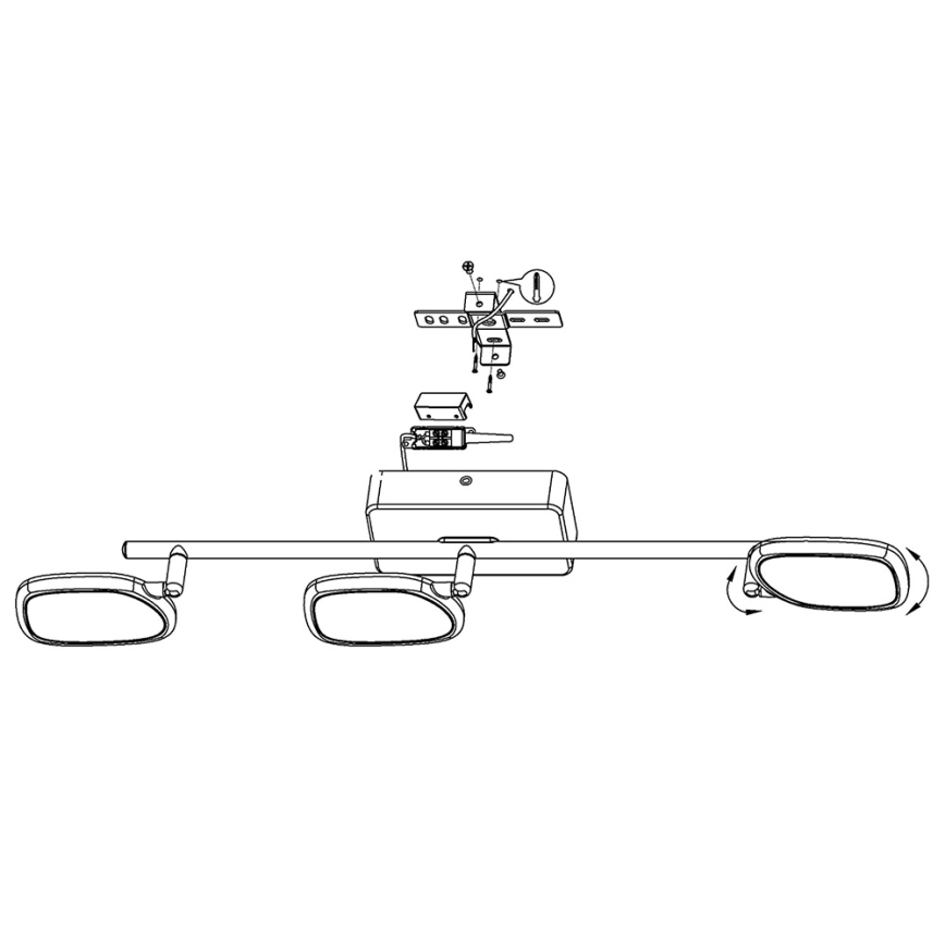 Eglo - LED RGB Спот PALOMBARE-C 3xLED/5W/230V