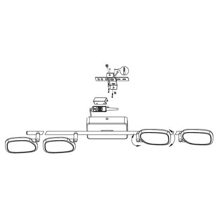 Eglo 97694 - LED Спот PALOMBARE-C 4xLED/5W/230V