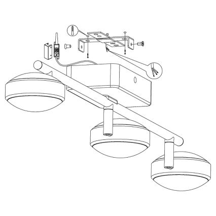 Eglo - LED Спот CORROPOLI-C 3xLED/5W/230V