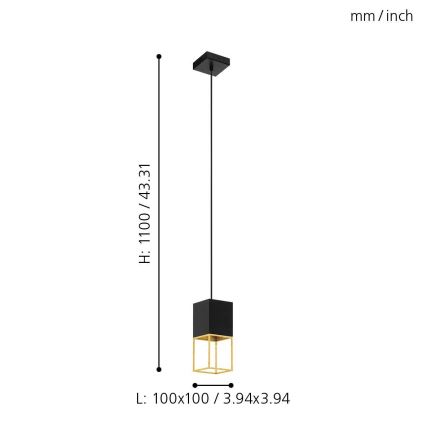 Eglo - LED Полилей на верижка 1xGU10/5W/230V