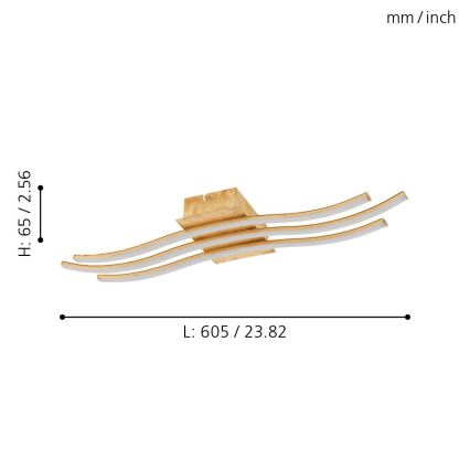 Eglo 97743 - LED повърхностно монтиран полилей MIRAFLORES 3xLED/8,6W/230V