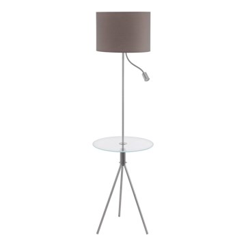 Eglo 97771 - Подова лампа с масичка POLICARA 1xE27/60W/230V+LED/3,5W