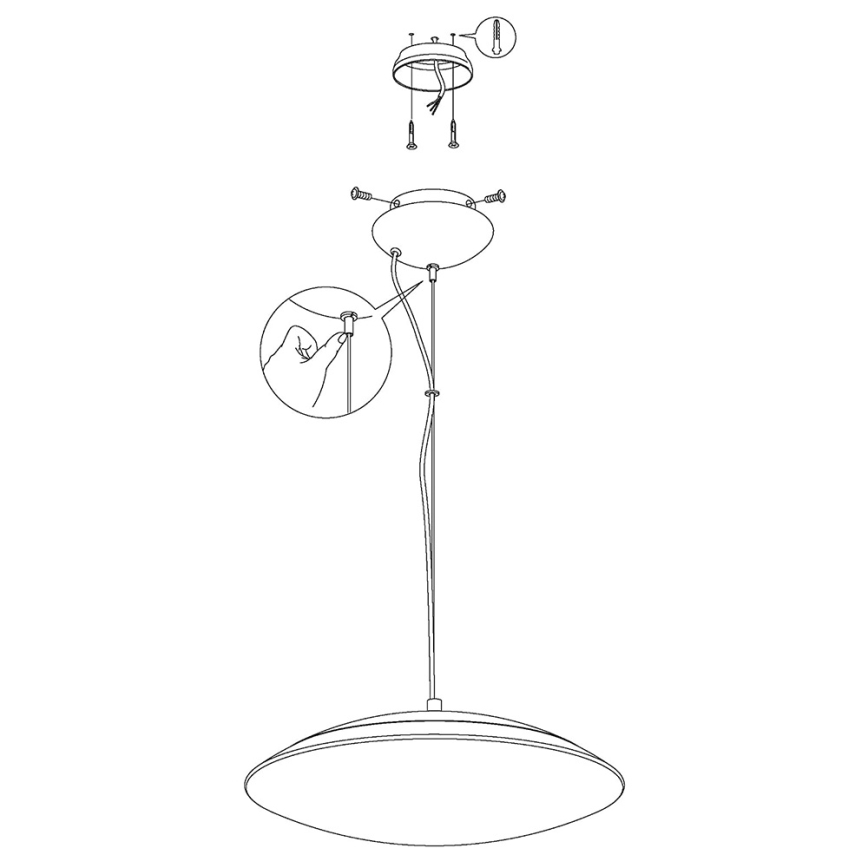 Eglo 97812 - LED RGB полилей на кабел с възможност за димиране FRATTINA-C LED/27W/230V