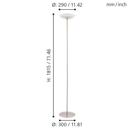 Eglo 97814 - LED Димируем лампион FRATTINA-C 1xLED/18W/230V