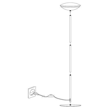 Eglo 97814 - LED RGB димируема подова лампа FRATTINA-C 1xLED/18W/230V