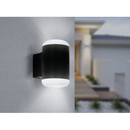 Eglo 97844 - Екстериорна Стенна лампа MERLITO 1xE27/10W/230V черна IP44
