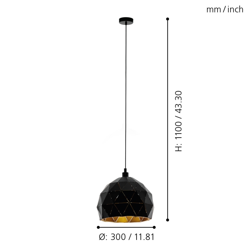 Eglo - Полилей на верижка 1xE27/60W/230V