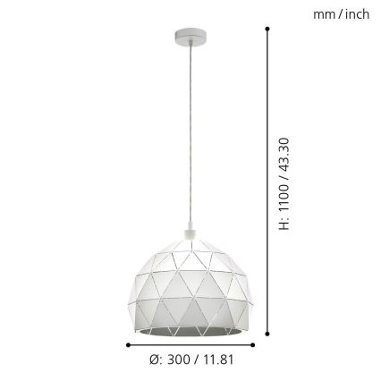 Eglo - Полилей на верижка 1xE27/60W/230V