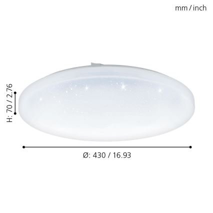 Eglo - LED Лампа за таван LED/33,5W/230V