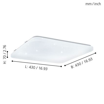 Eglo - LED Лампа за таван LED/33,5W/230V