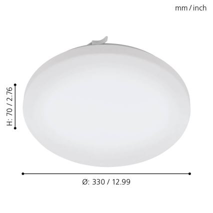 Eglo - LED За баня Лампа за таван LED/17,3W/230V IP44