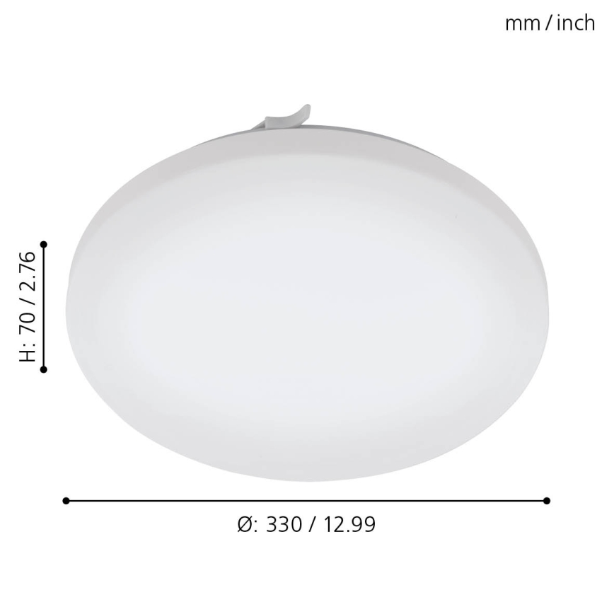 Eglo - LED За баня Лампа за таван LED/17,3W/230V IP44
