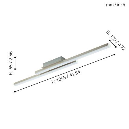 Eglo - LED RGBW димируем повърхностно монтиран таванен полилей FRAIOLI-Z LED/34W/230V 2700-6500K + дистанционно управление