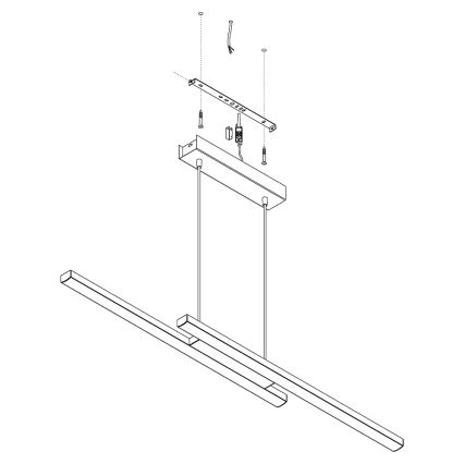 Eglo - LED RGB димируем полилей на кабел FRAIOLI-C LED/34W/230V