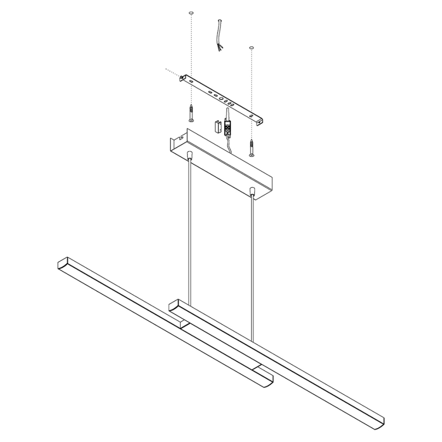 Eglo - LED RGB димируем полилей на кабел FRAIOLI-C LED/34W/230V