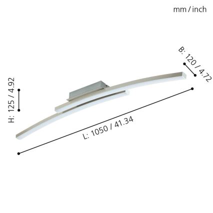 Eglo - LED RGB Димируем полилей FRAIOLI-C 2xLED/17W/230V