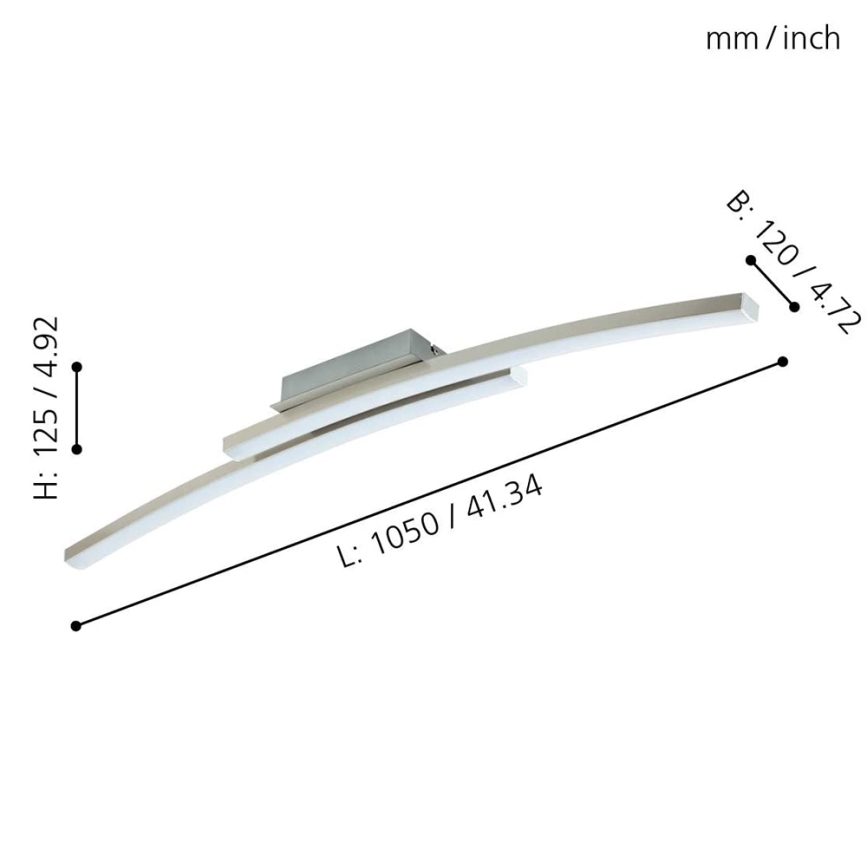 Eglo - LED RGB Димируем полилей FRAIOLI-C 2xLED/17W/230V
