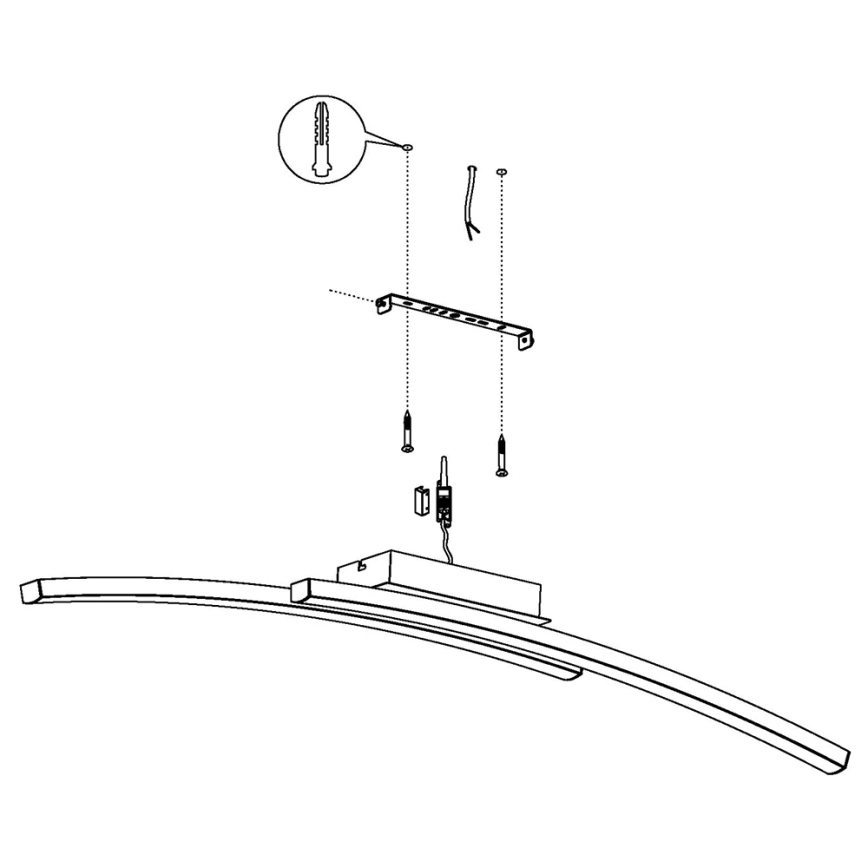 Eglo 97909 - LED RGB димируема плафонна люстра FRAIOLI-C LED/34W/230V