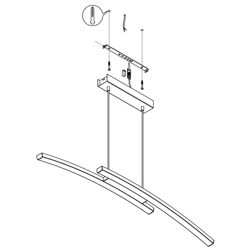 Eglo 97911 - RGB LED димируема висяща лампа на кабел FRAIOLI-C 2xLED/17W/230V