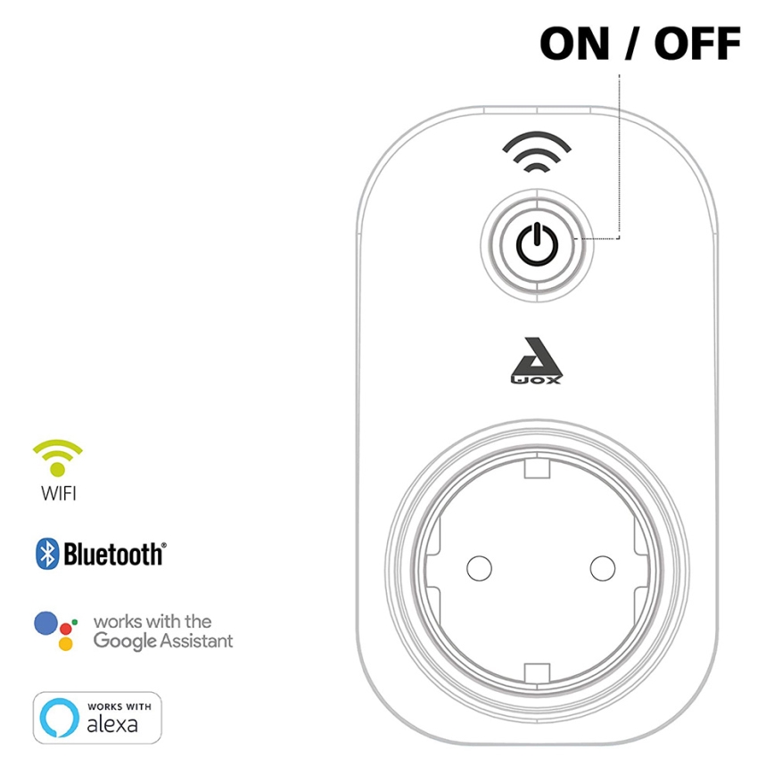 Eglo - Смарт щепсел Connect щепсел PLUS 2300W SCHUKO Bluetooth