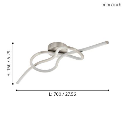 Eglo - LED повърхностно монтиран Полилей LED/13W/230V