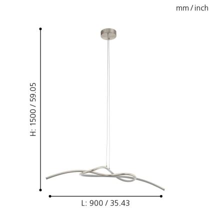 Eglo - LED Полилей на верижка LED/16W/230V