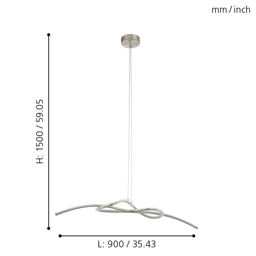 Eglo - LED Полилей на верижка LED/16W/230V
