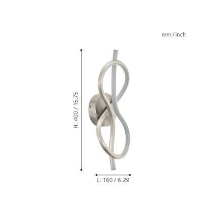 Eglo 97939 - LED стенно осветително тяло NOVAFELTRIA LED/10W/230V