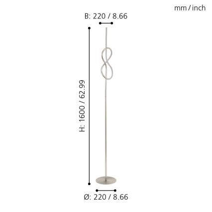 Eglo 97942 - LED Стояща лампа NOVAFELTRIA LED/13W/230V