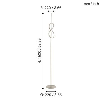 Eglo 97942 - LED Стояща лампа NOVAFELTRIA LED/13W/230V