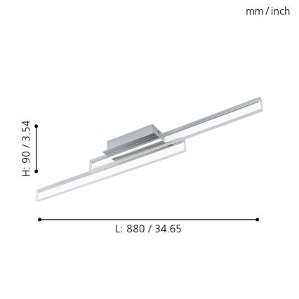 Eglo - LED Лампа за таван 2xLED/10W/230V IP44