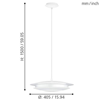 Eglo - LED Димируем висящ полилей MONEVA-C LED/18W/230V