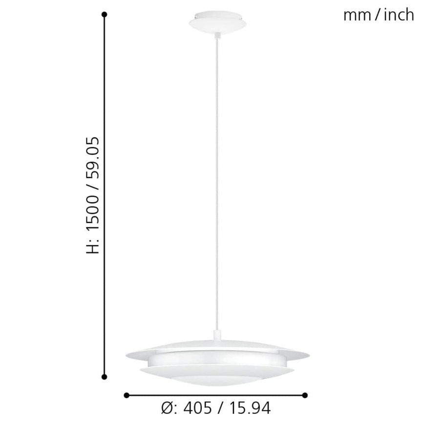 Eglo - LED Димируем висящ полилей MONEVA-C LED/18W/230V