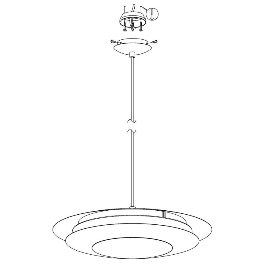 Eglo - LED Димируем висящ полилей MONEVA-C LED/18W/230V