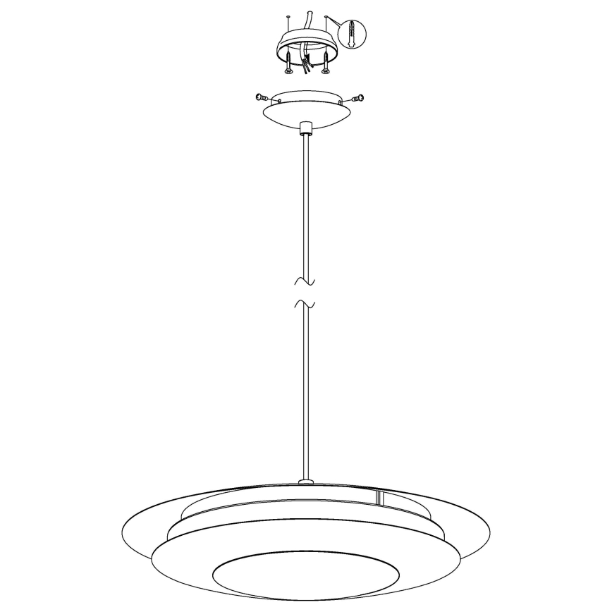 Eglo 98043 - LED RGBW Димируем висящ полилей MONEVA-C LED/18W/230V