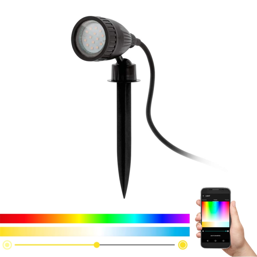 Eglo 98052 - LED RGB Екстериорна лампа NEMA-C 1xGU10/5W/230V IP44