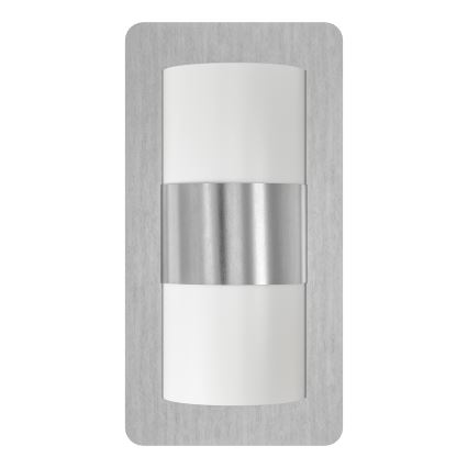 Eglo - Външна стенна лампа 2xE27/10W/230V матен хром IP44